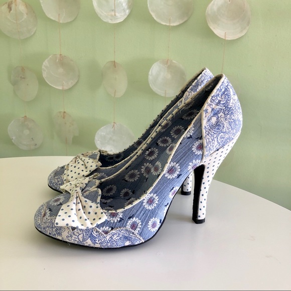 Anthropologie Dolce Mojo Moxy Floral Denim Pumps - Picture 5 of 8